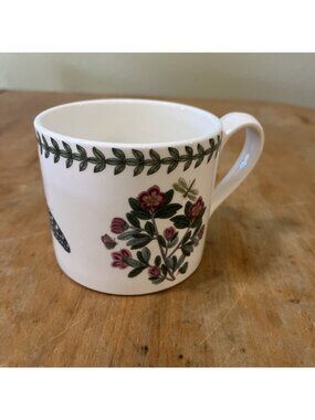 1972 Portmeirion Botanic Garden Drum Breakfast Coffee Mug Butterflies Flowers